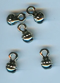 Bedels set 2 bolletjes zilverkleurig