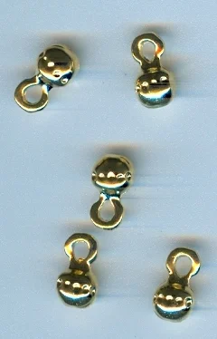Bedels set 3 bolletjes goudkleurig
