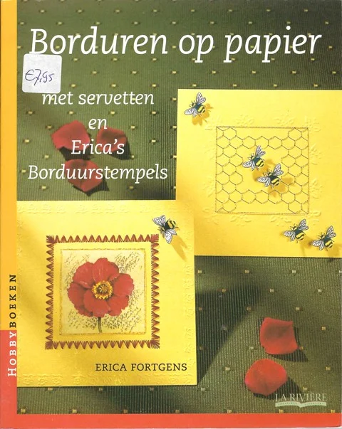 Borduren op papier - Met servetten en Erica's borduurstempels