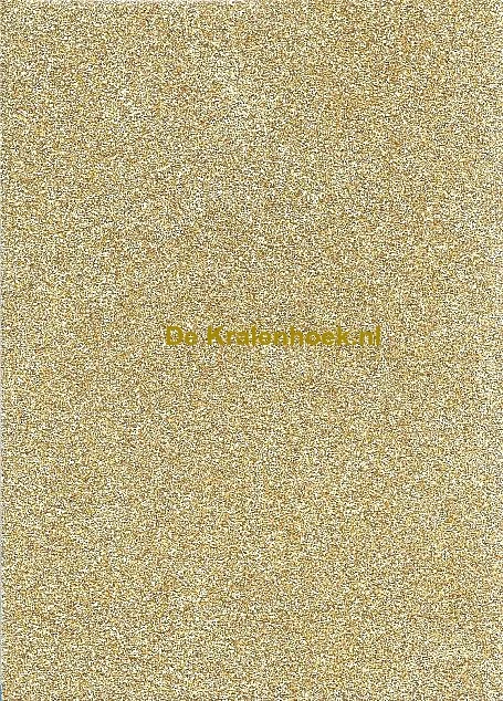 Glitter karton A5 goud per pakje van 5 vel