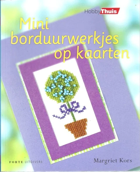 Mini borduurwerkjes op kaarten