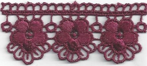 Bloemkant-rand groot 1 donker rood