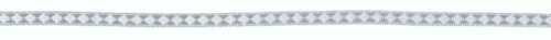 165 Lint 6 mm zilver met ruit motief