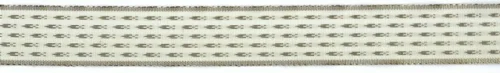 57 Lint 25 mm ecru met gouden accenten en biesjes