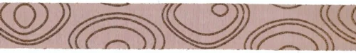73 Organza lint 30 mm bruin met gouden opdruk