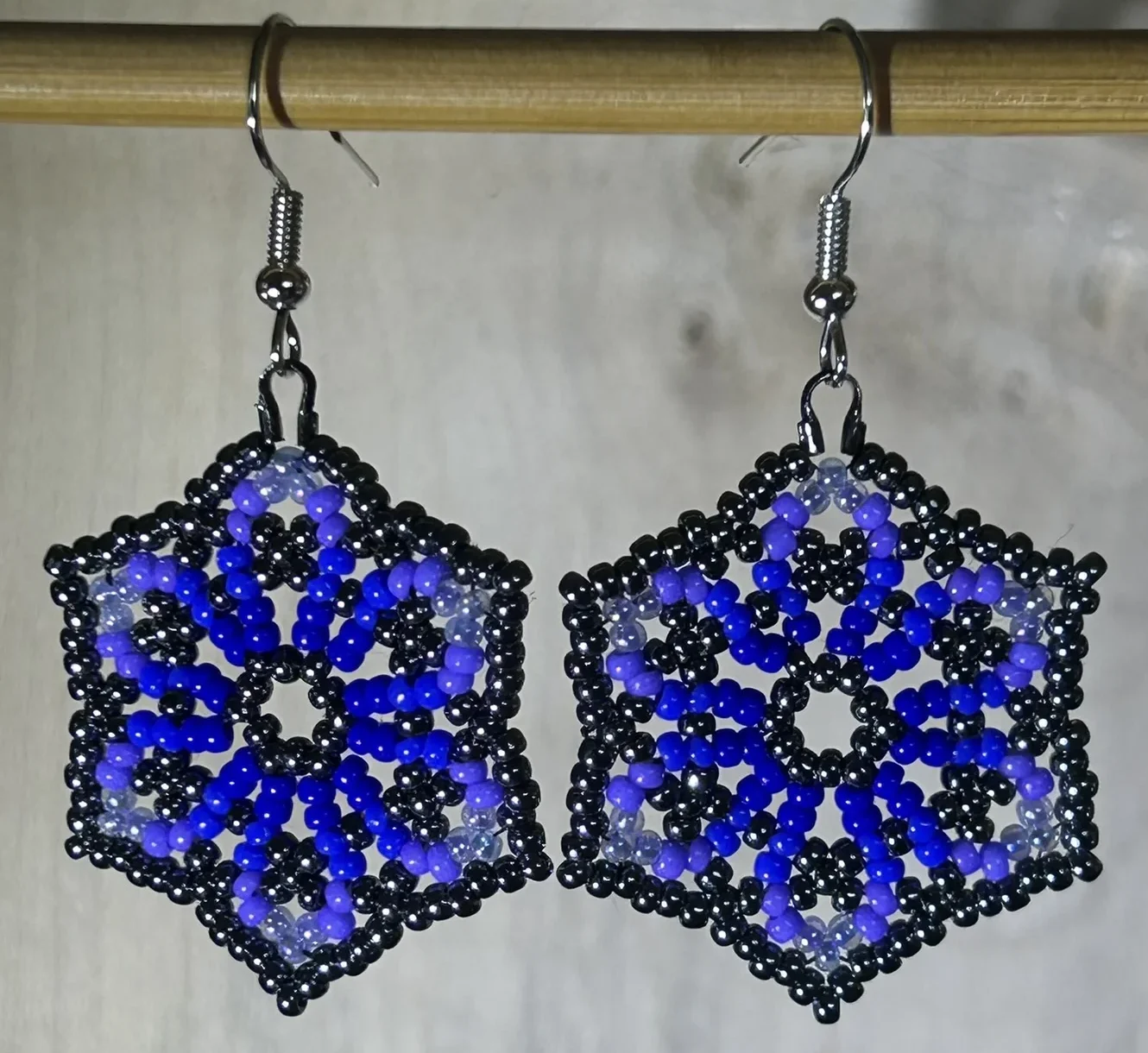 Galaxy Blue Mandala oorbellen