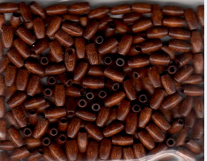 Rijstkorrel kraal van hout Nr. 12