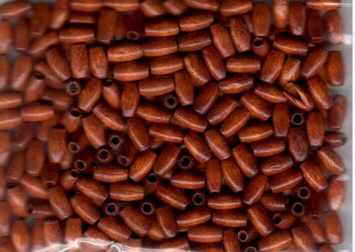 Rijstkorrel kraal van hout Nr. 14
