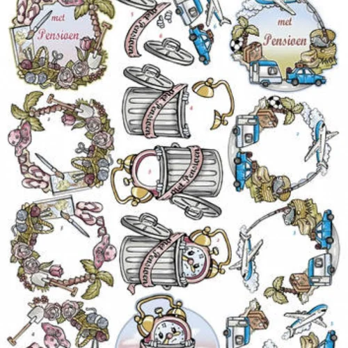 Knipvel Yvonne Creations - Met Pensioen - CD10635