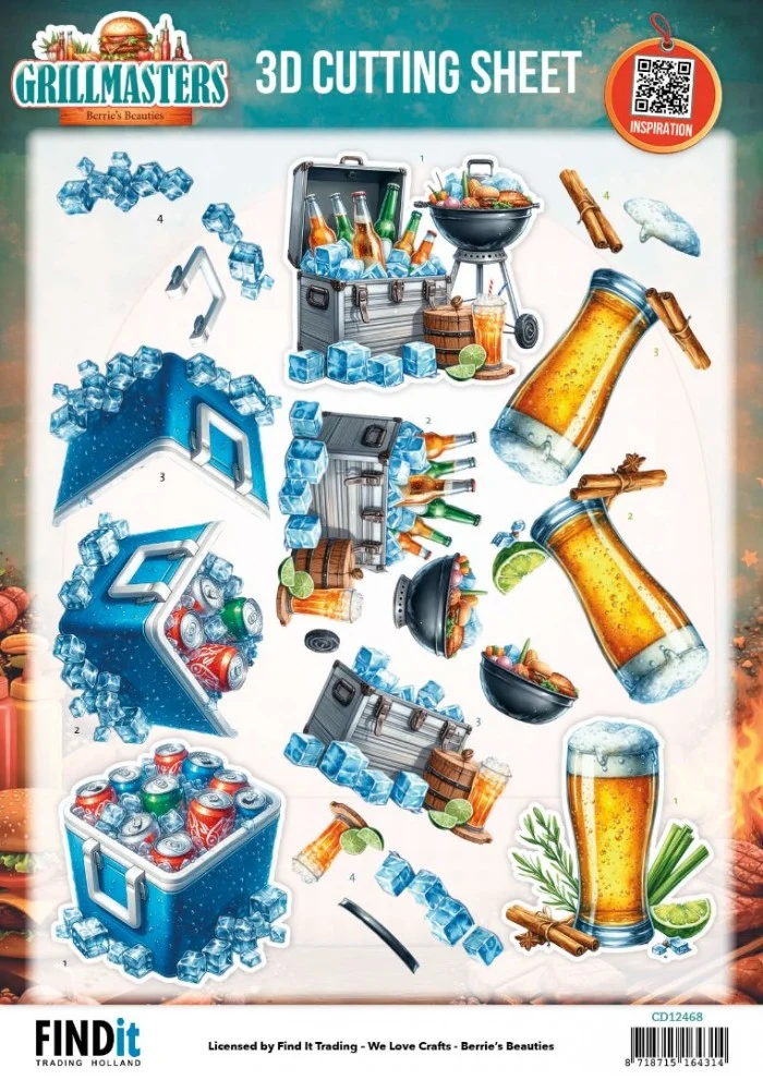 3D Knipvel BBQ & Bier - Berries Beauties - CD12468