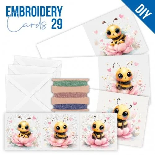 Stitch and Do Cards 029 - Cute Bees